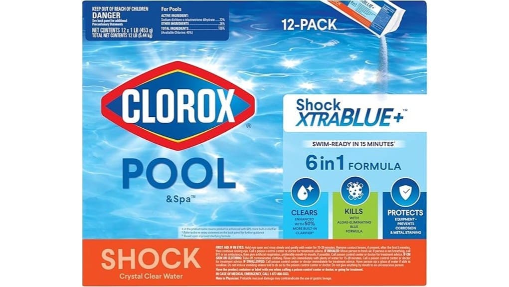 blue granular pool shock