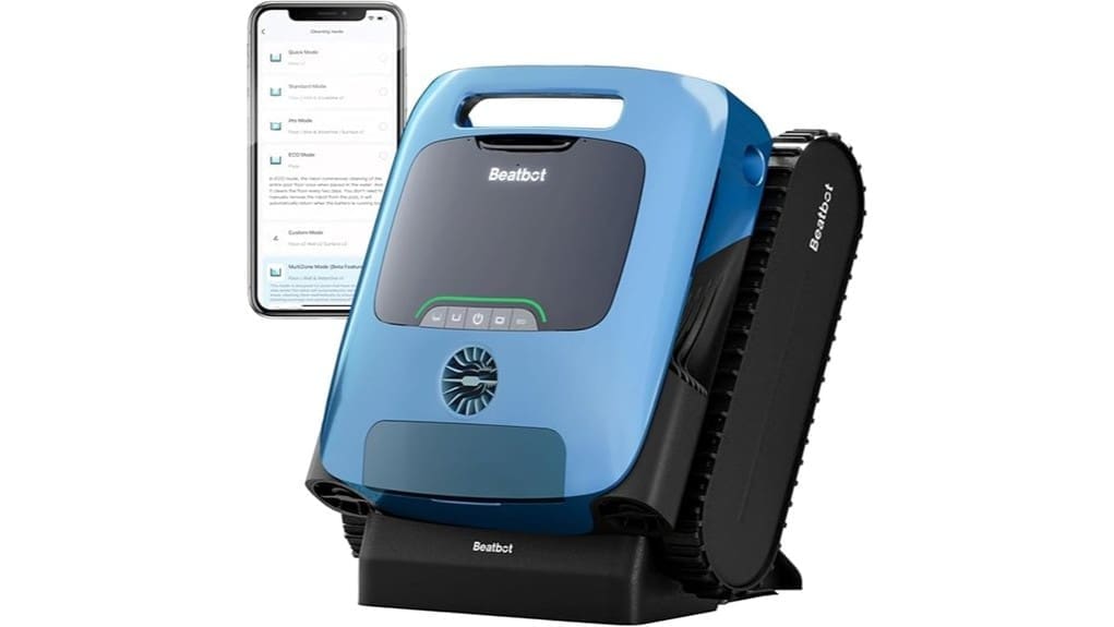 cordless app controlled robotic pool cleaner